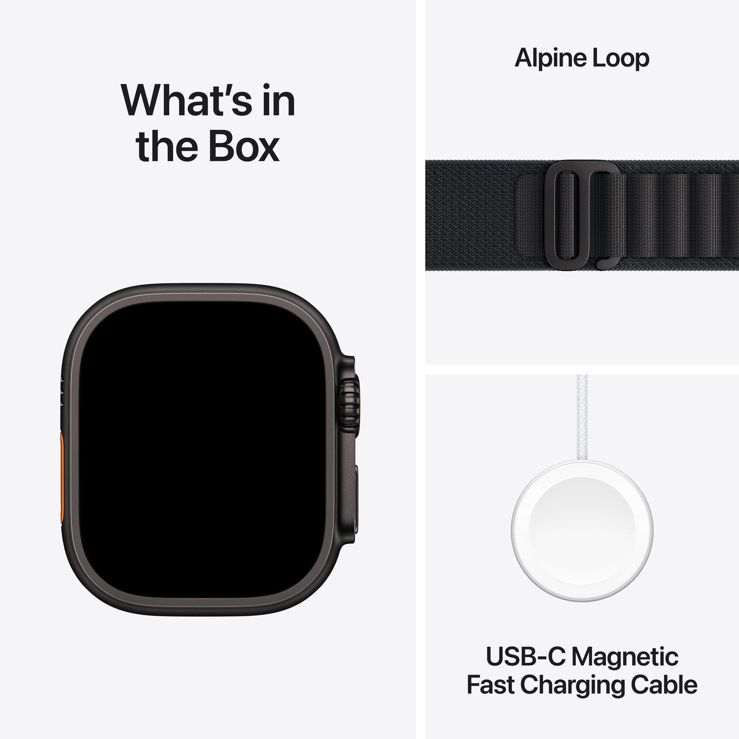 Apple Watch Ultra 3 GPS + Cellular 49mm Black Titanium Case with Black Alpine Loop - Small
