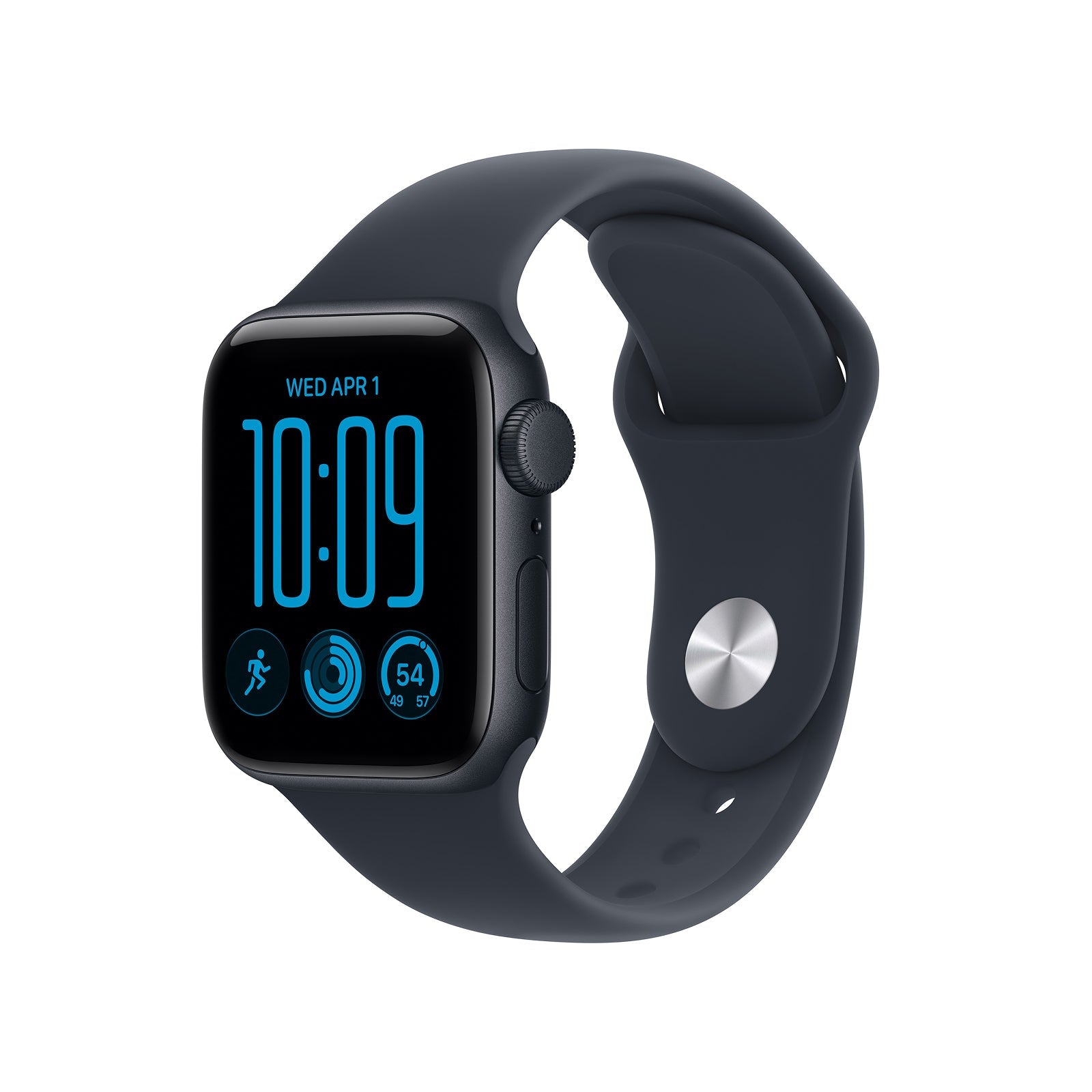 Apple Watch SE 3 GPS 40mm Midnight Aluminium Case with Navy Blue Sport Band - M/L