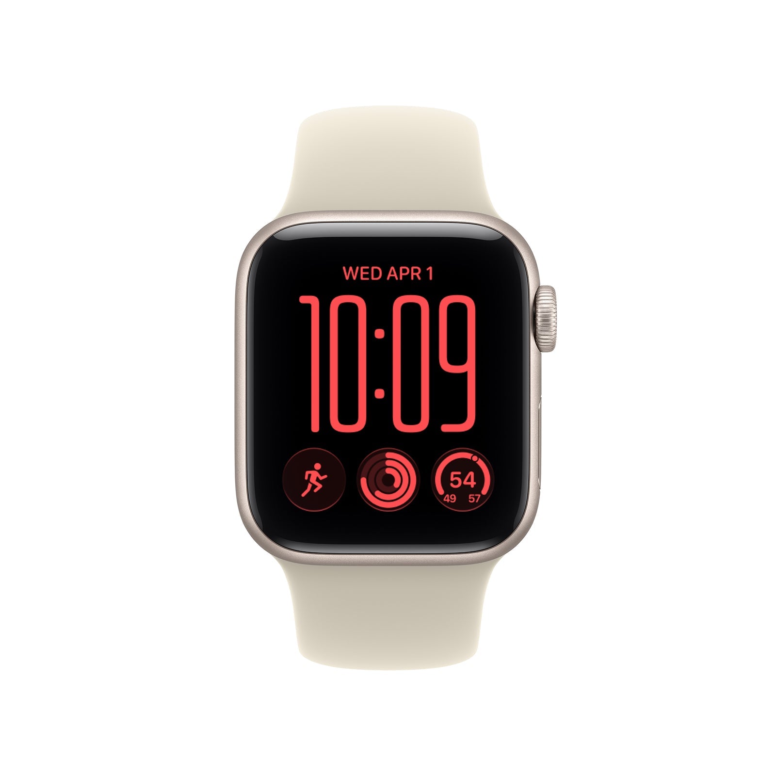 Apple Watch SE 3 GPS 40mm Starlight Aluminium Case with Sand Sport Band - M/L