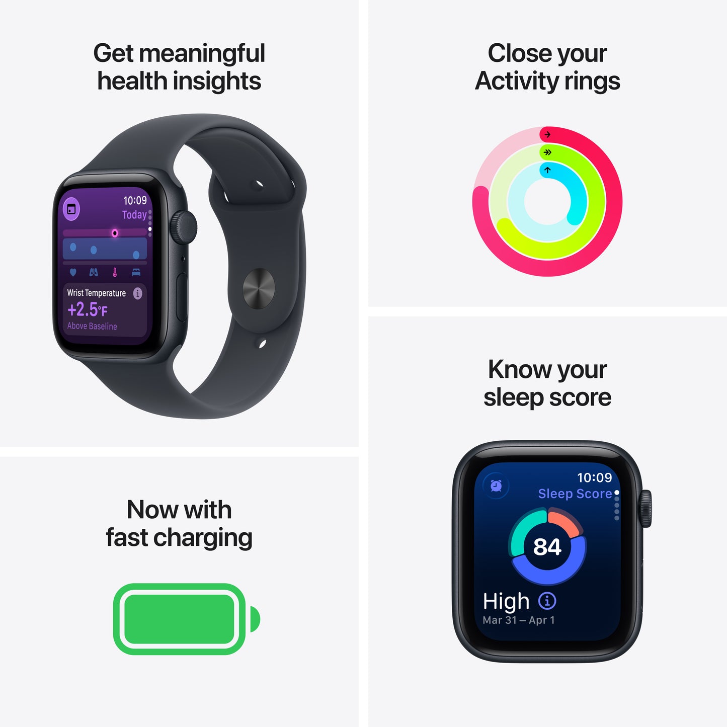 Apple Watch SE 3 GPS 40mm Midnight Aluminium Case with Midnight Sport Band