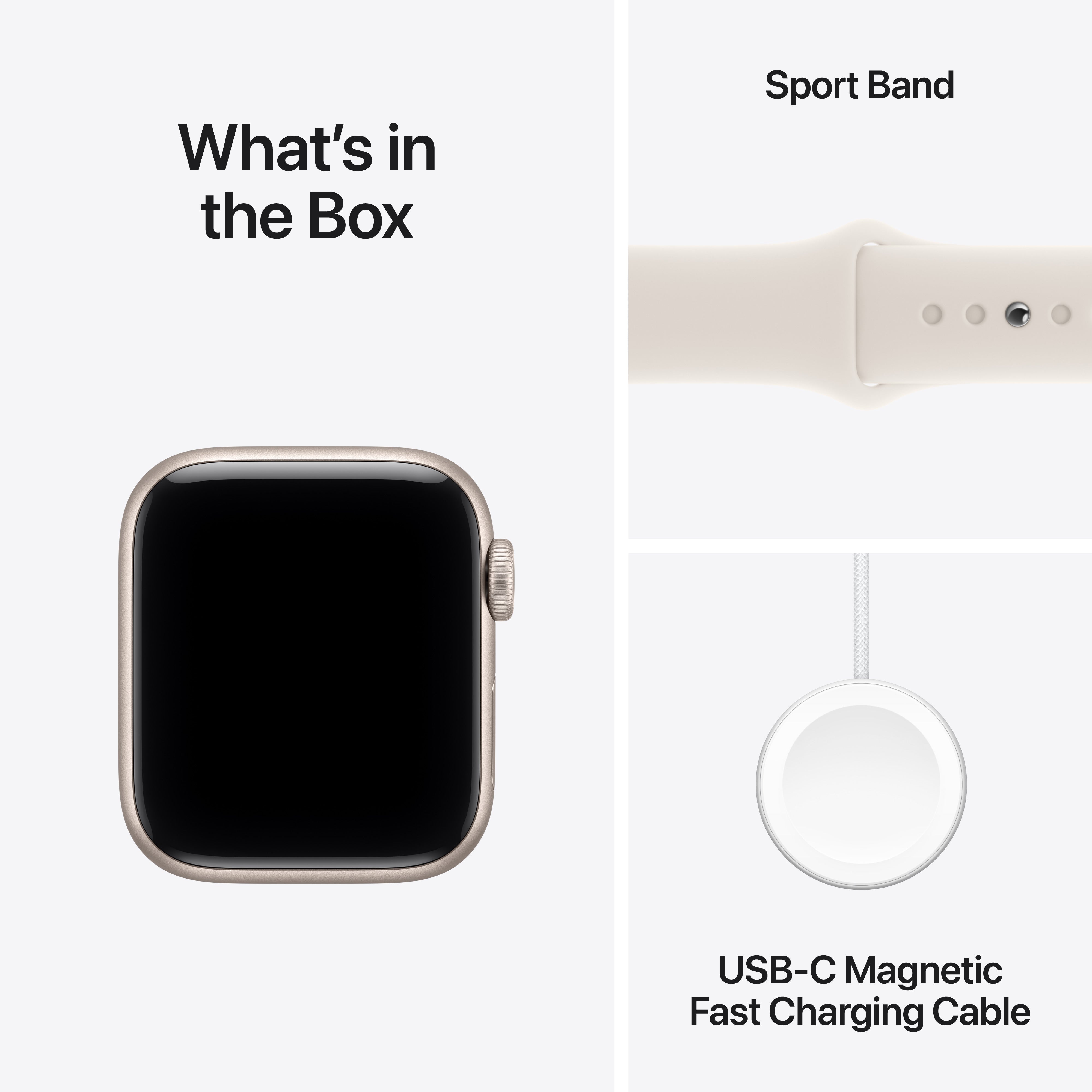 Apple Watch SE 3 GPS 40mm Starlight Aluminium Case with Starlight Sport Band