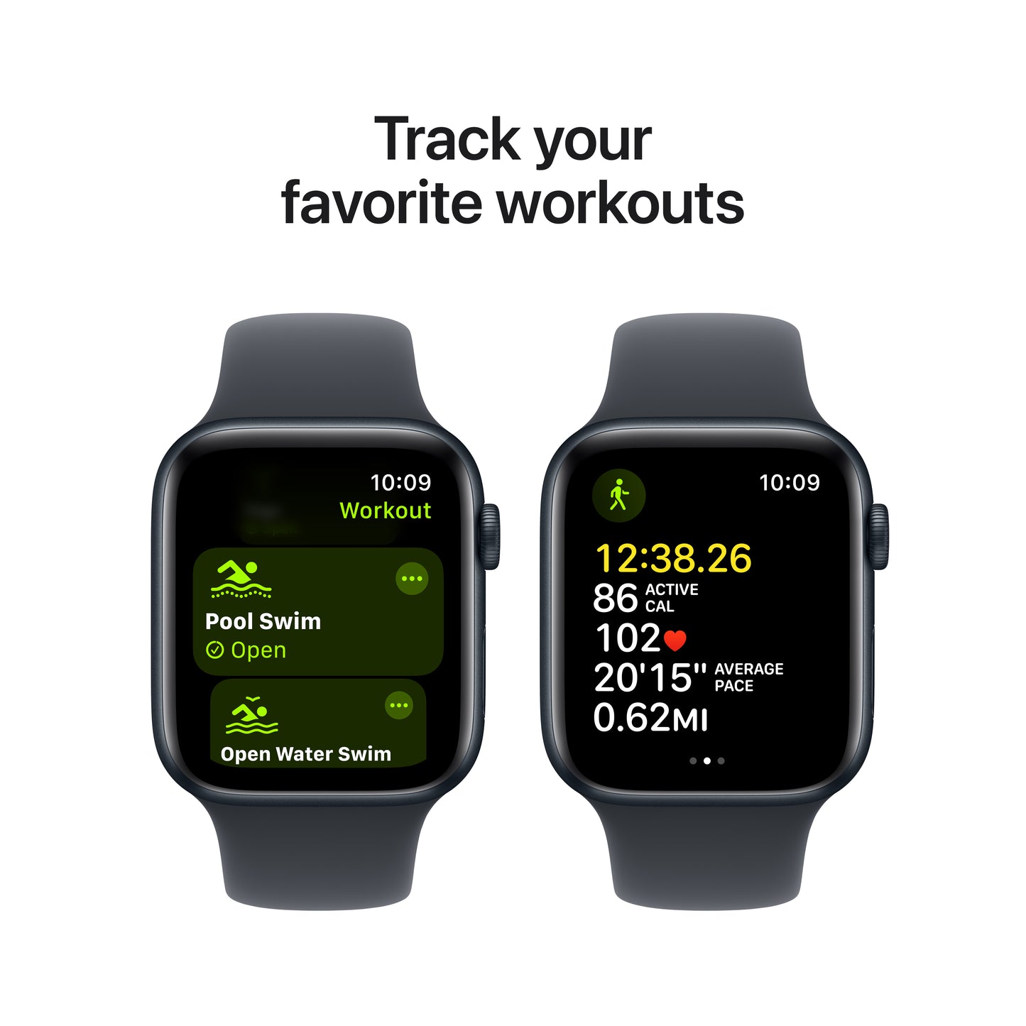 Apple Watch SE GPS 44mm Midnight Aluminium case Ink Sport