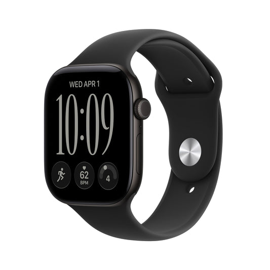 Apple Watch Series 12 GPS 42mm Black Aluminium Case with Black Sport Band - M/L