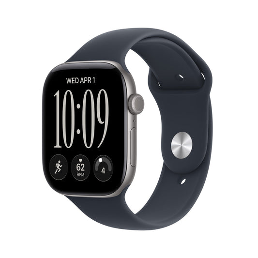 Apple Watch Series 12 GPS 42mm Space Grey Aluminium Case with Navy Blue Sport Band - S/M