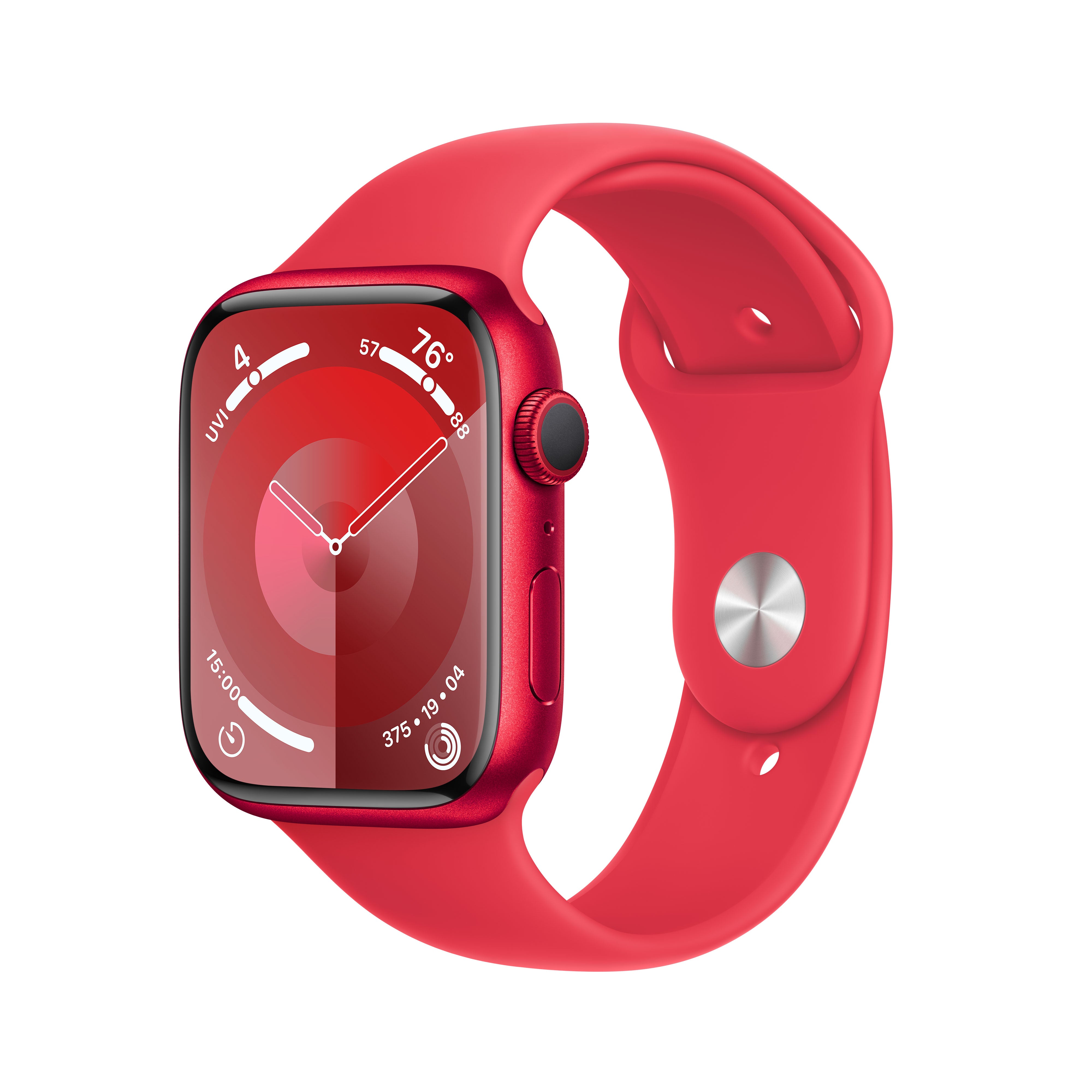 Apple Watch Series 9 GPS 45mm Aluminium Case with RED Sport Band
