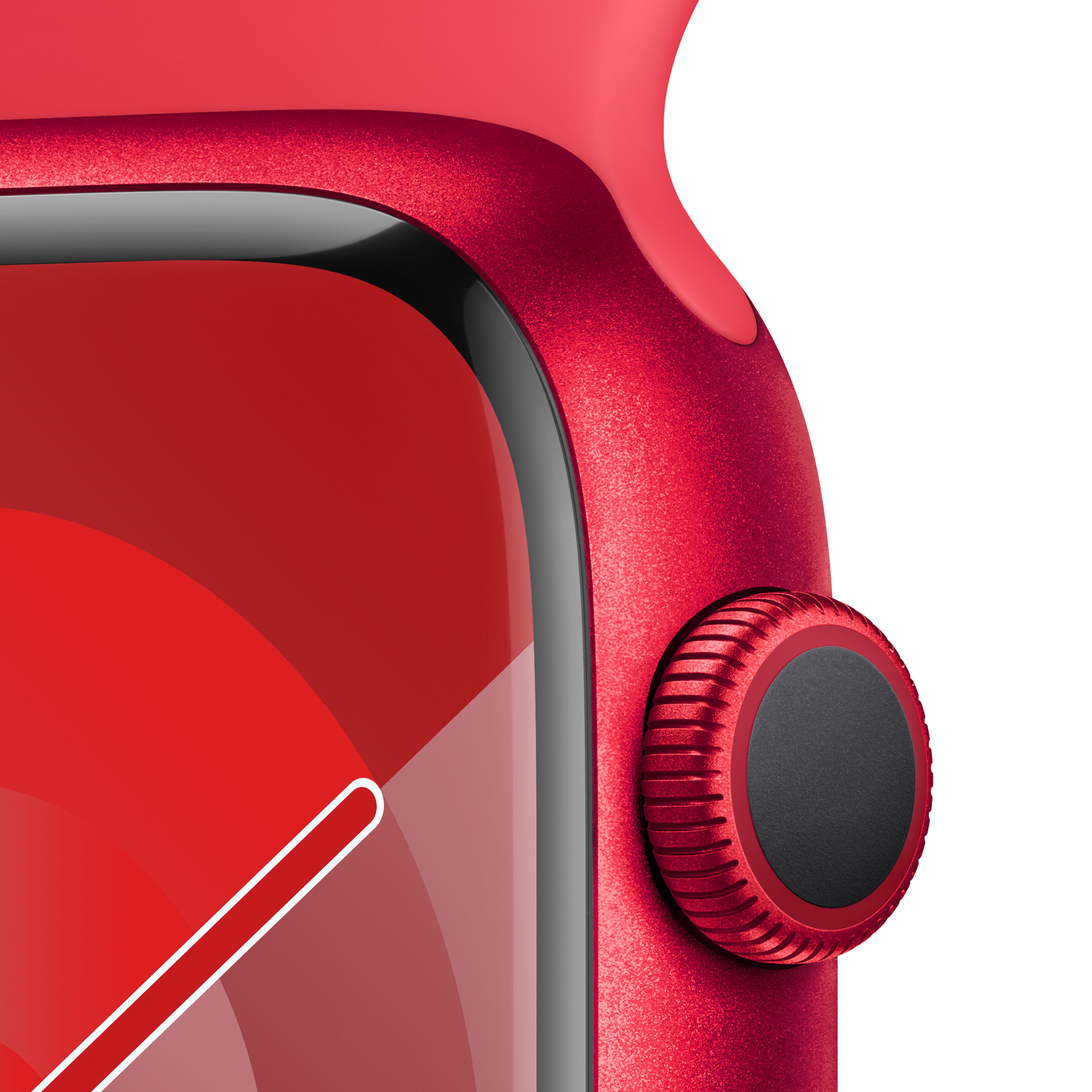 Apple Watch Series 9 GPS 45mm Aluminium Case with RED Sport Band
