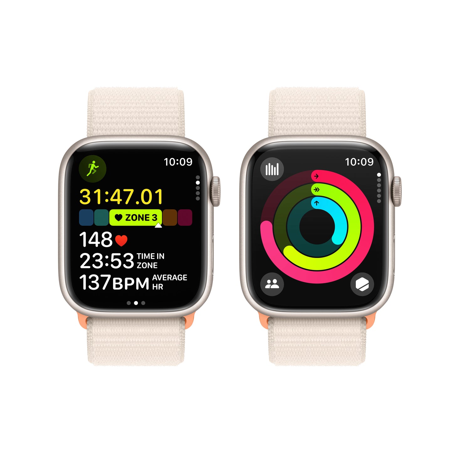Apple Watch Series 9 GPS 45mm Starlight Aluminium Case