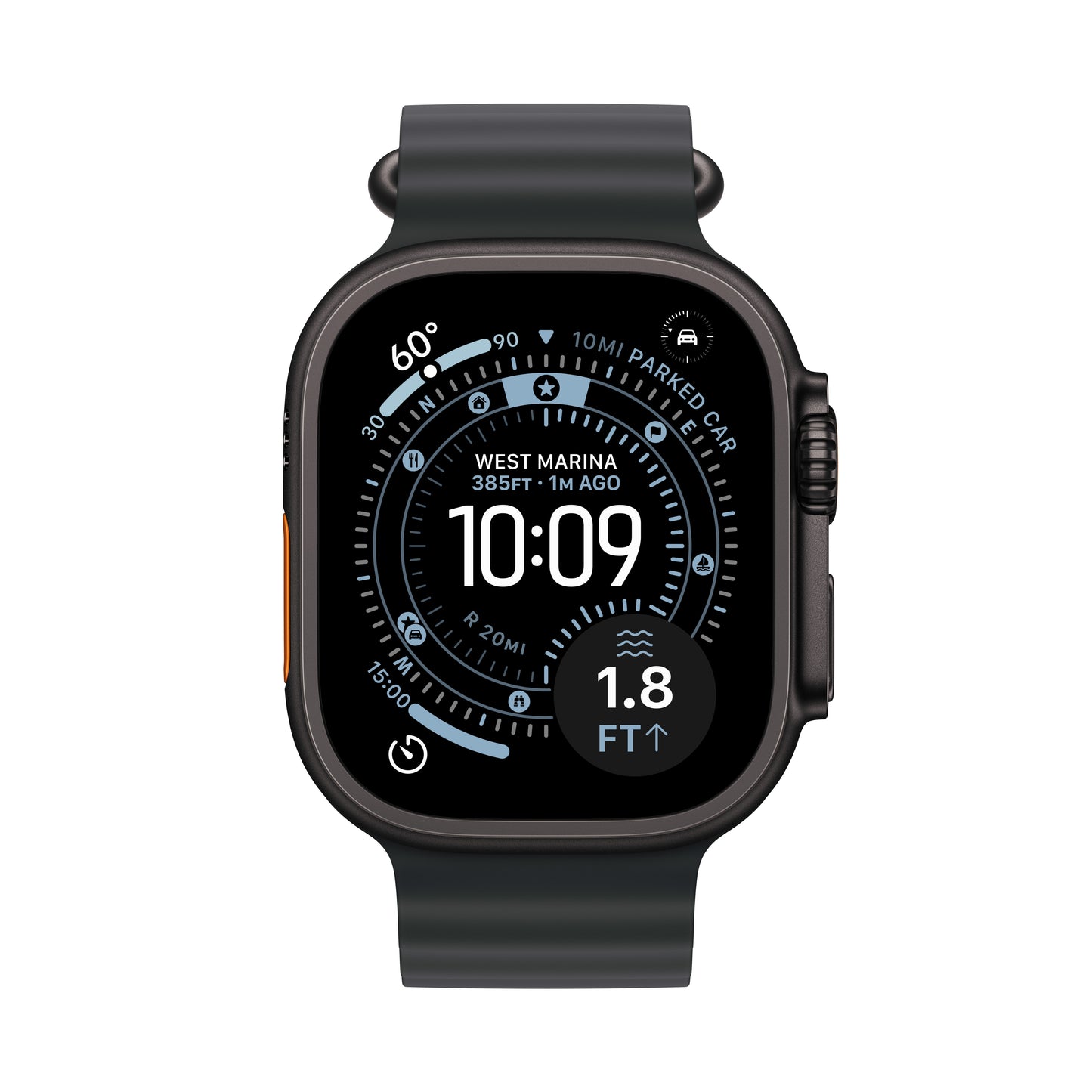 Apple Watch Ultra 3 GPS + Cellular 49mm Black Titanium Case with Black Ocean Band