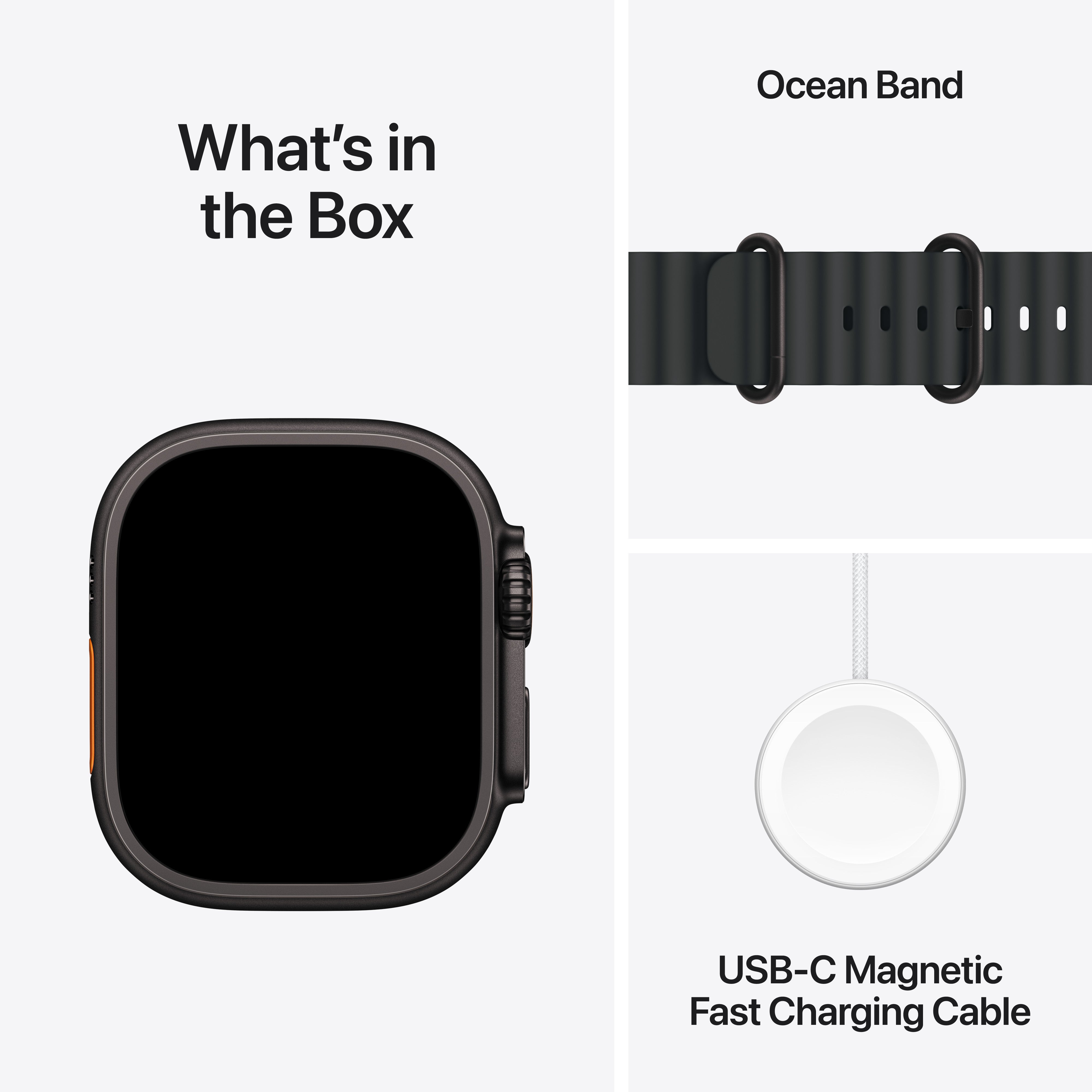 Apple Watch Ultra 3 GPS + Cellular 49mm Black Titanium Case with Black Ocean Band