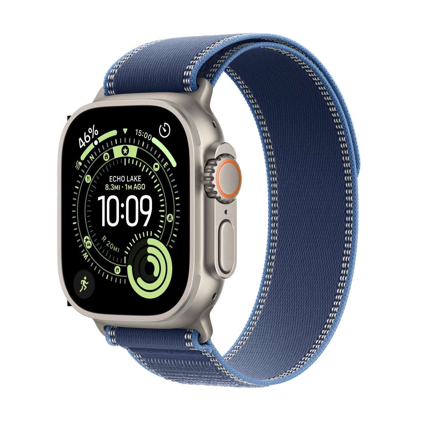 Apple Watch Ultra 3 GPS + Cellular 49mm Natural Titanium Case with Light Blue Alpine Loop - Medium