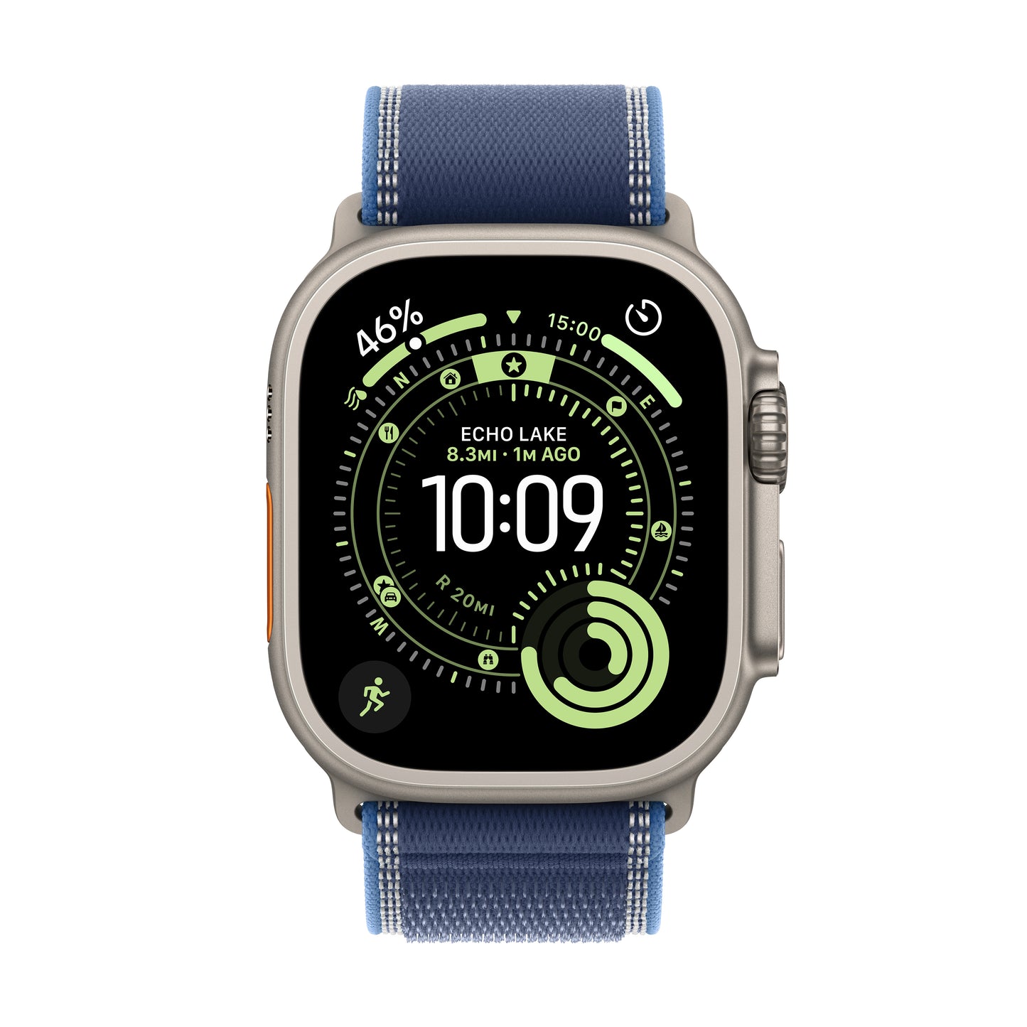 Apple Watch Ultra 3 GPS + Cellular 49mm Natural Titanium Case with Light Blue Alpine Loop - Medium
