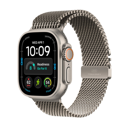Apple Watch Ultra 4 GPS + Cellular 49mm Black Titanium Case with Black Titanium Milanese Loop - L