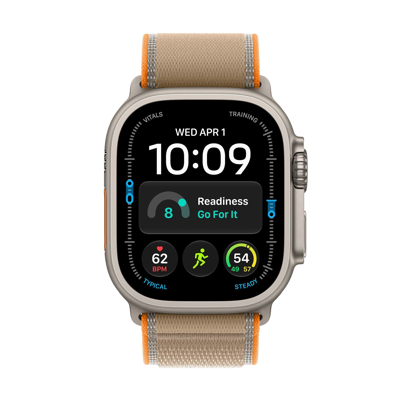 Apple Watch Ultra 4 GPS + Cellular 49mm Natural Titanium Case with Sand Trail Loop - S/M
