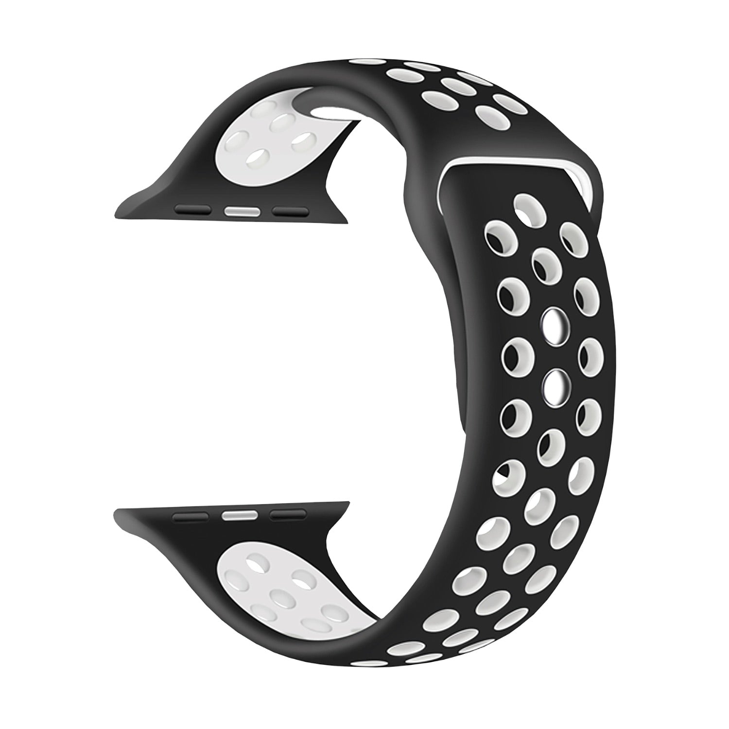 Body Glove Apple Watch 7/8 (41) Silver Strap - White/Black BG APP WTCH 7/8 (41) SIL STRP-WH/BK