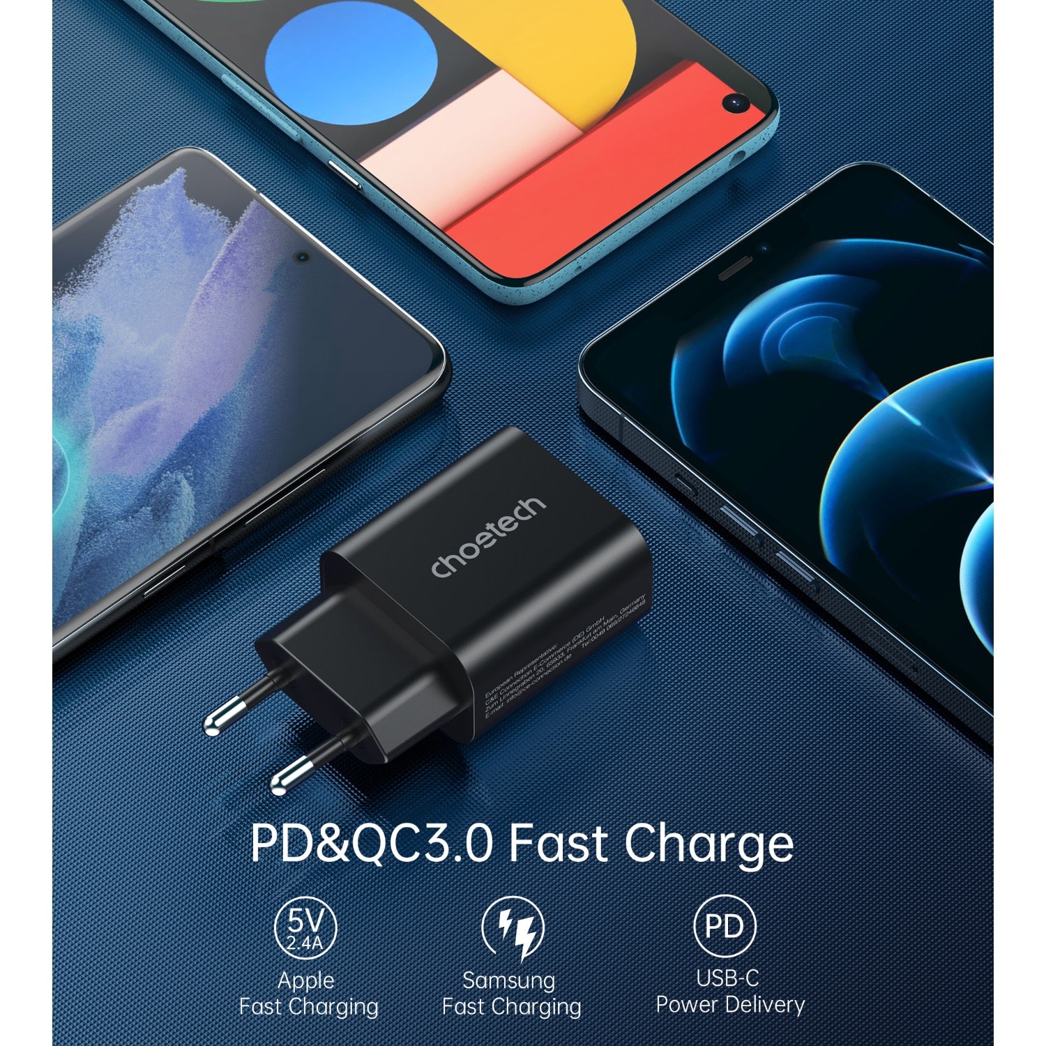 CHOETECH 1 Port PD 25W Wall Charger