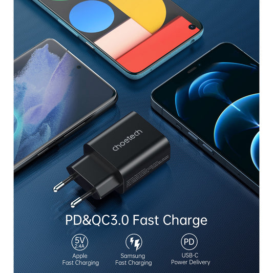 CHOETECH 1 Port PD 25W Wall Charger