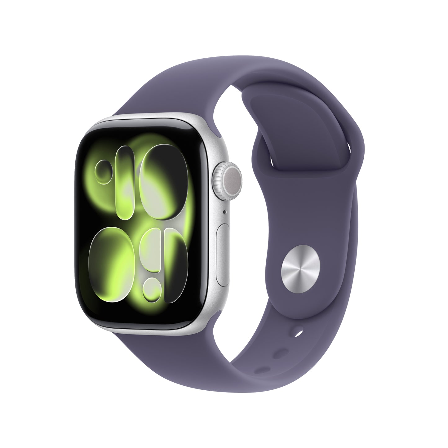 Apple Watch Series 11 GPS 42mm Silver Aluminium Case with Purple Fog Sport Band