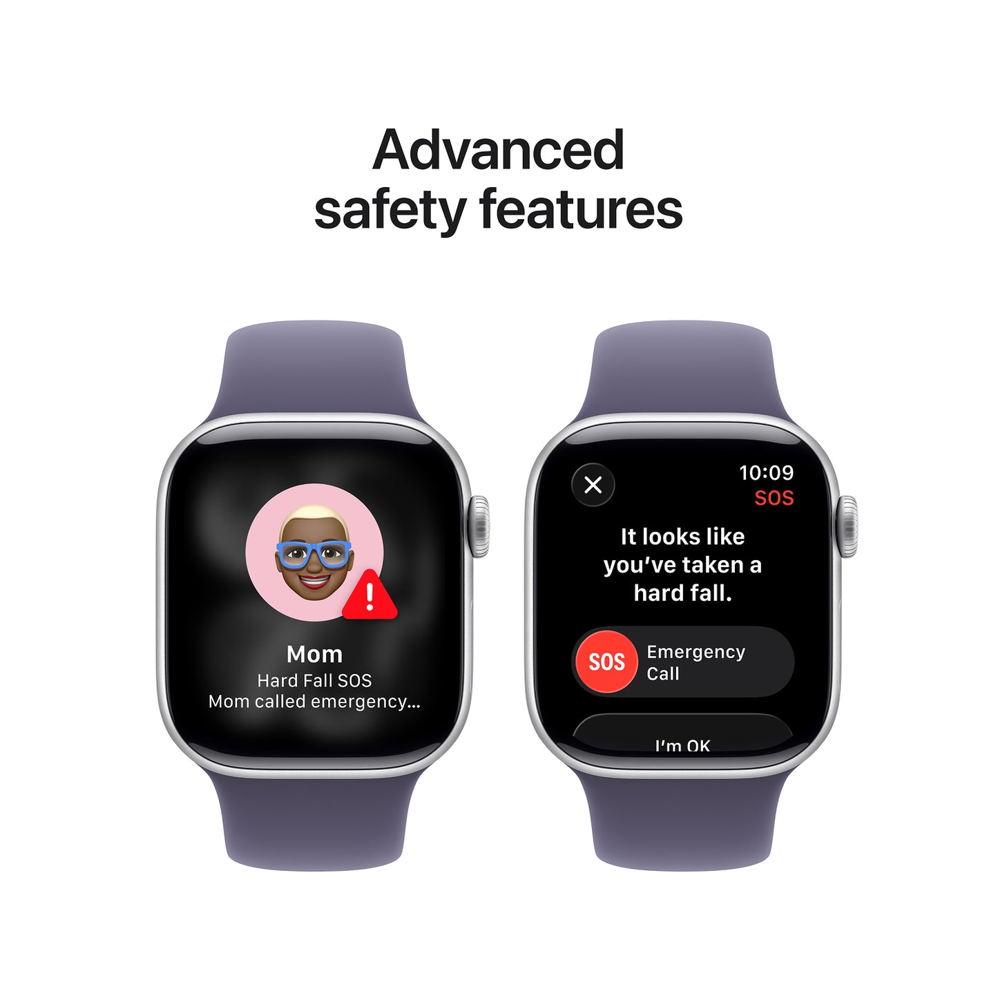 Apple Watch Series 11 GPS 42mm Silver Aluminium Case with Purple Fog Sport Band