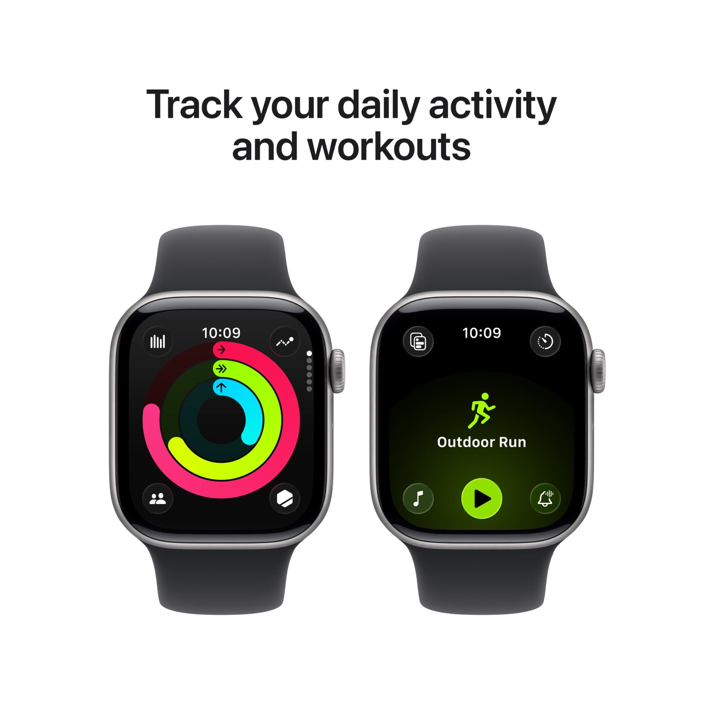 Apple Watch Series 11 GPS 42mm Space Grey Aluminium Case with Black Sport Band
