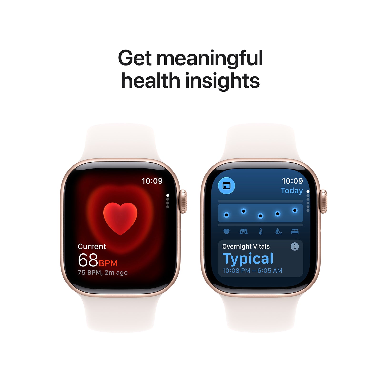 Apple Watch Series 11 GPS 46mm Rose Gold Aluminium Case with Light Blush Sport Band