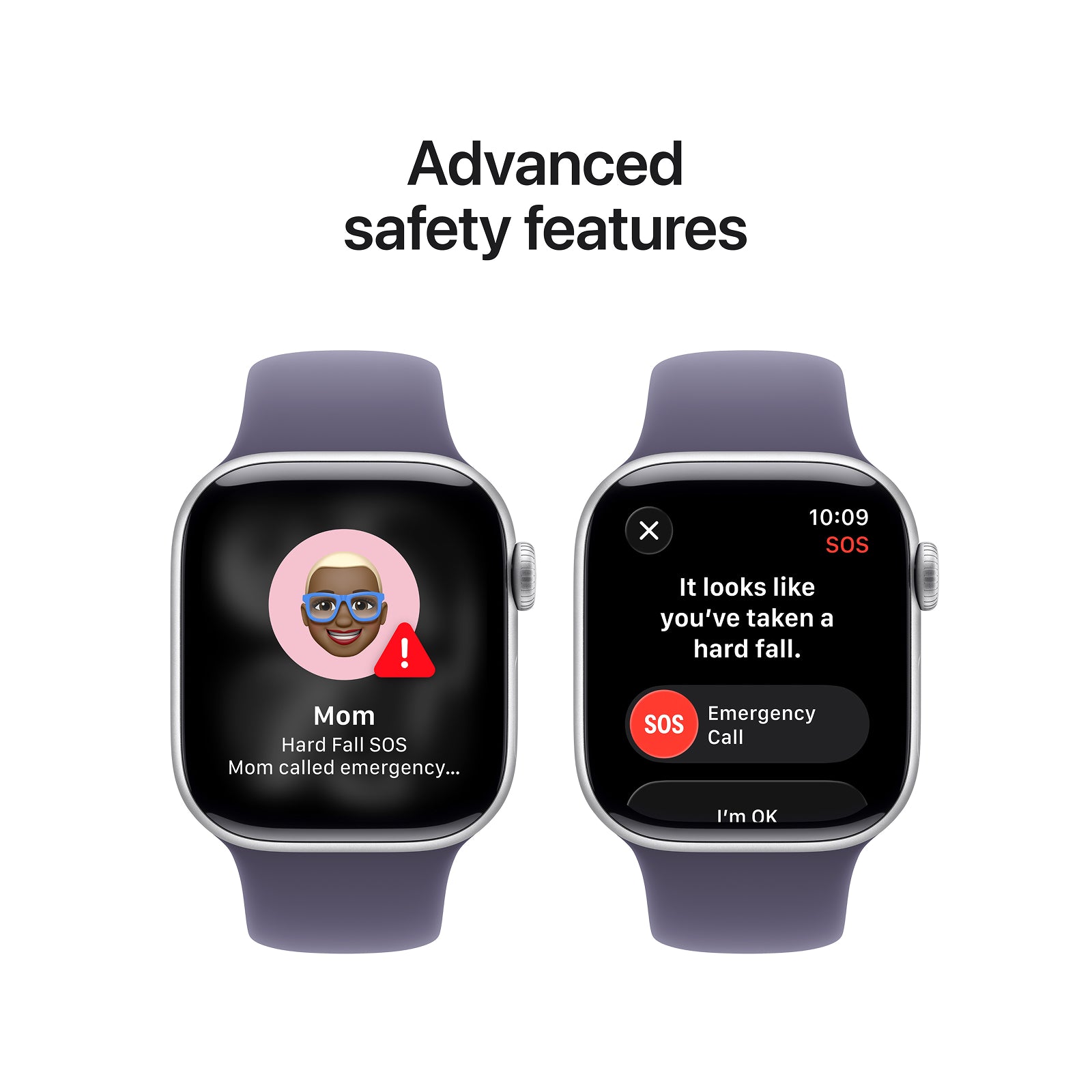 Apple Watch Series 11 GPS 46mm Silver Aluminium Case with Purple Fog Sport Band