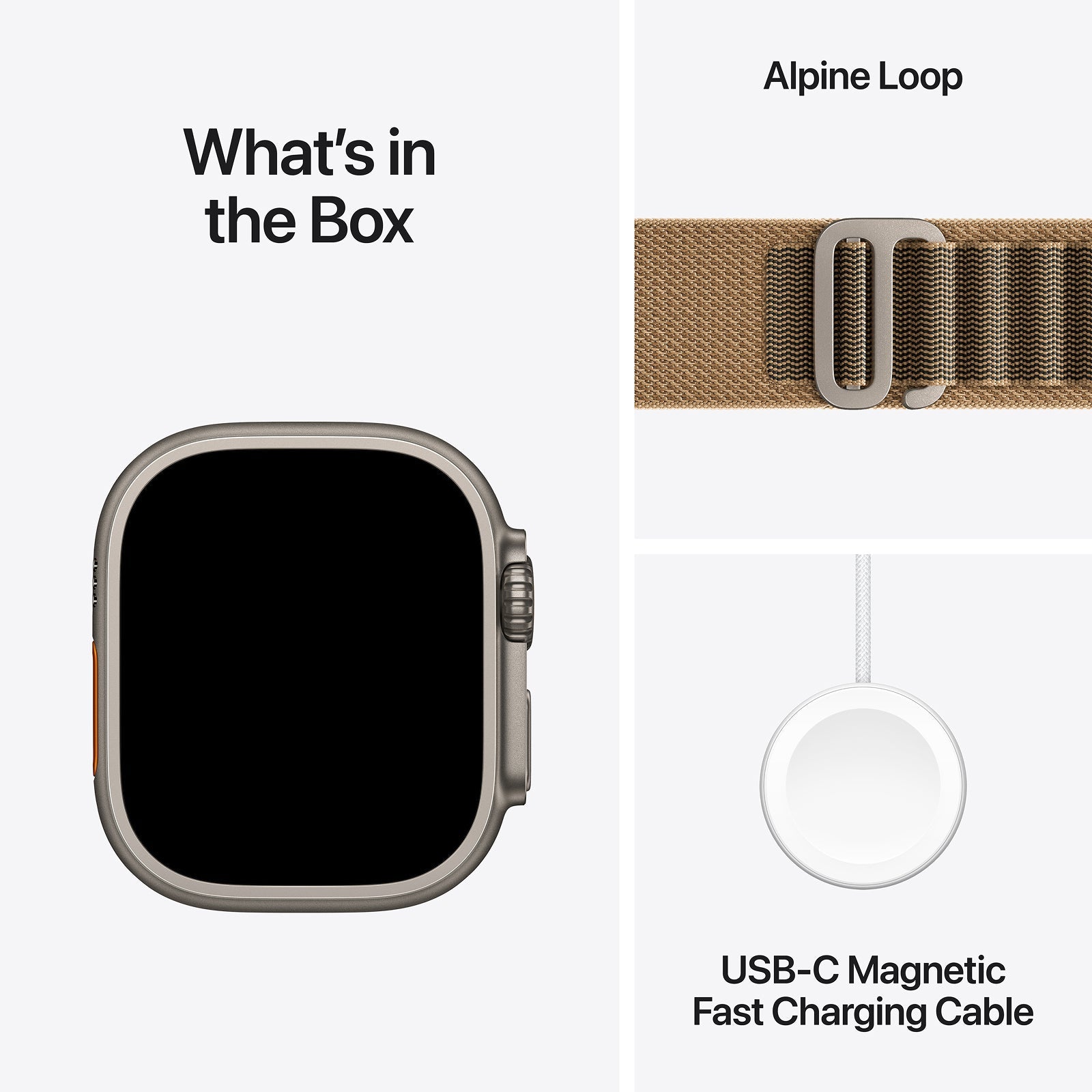 Apple Watch Ultra 4 GPS + Cellular 49mm Natural Titanium Case with Desert Alpine Loop - S