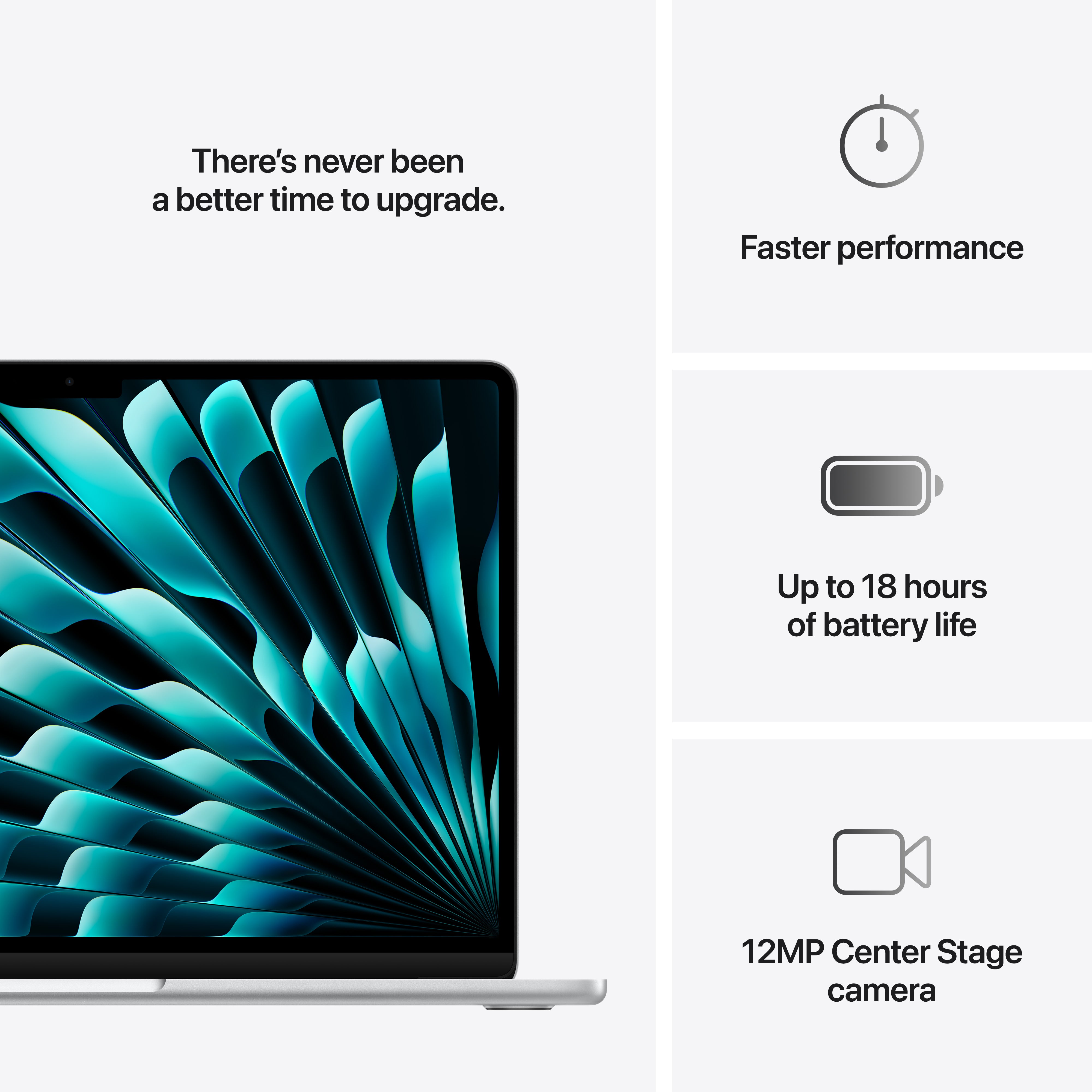13-inch MacBook Air: Apple M4 chip with 10-Core CPU and 8-Core GPU, 16GB, 256GB SSD - Silver