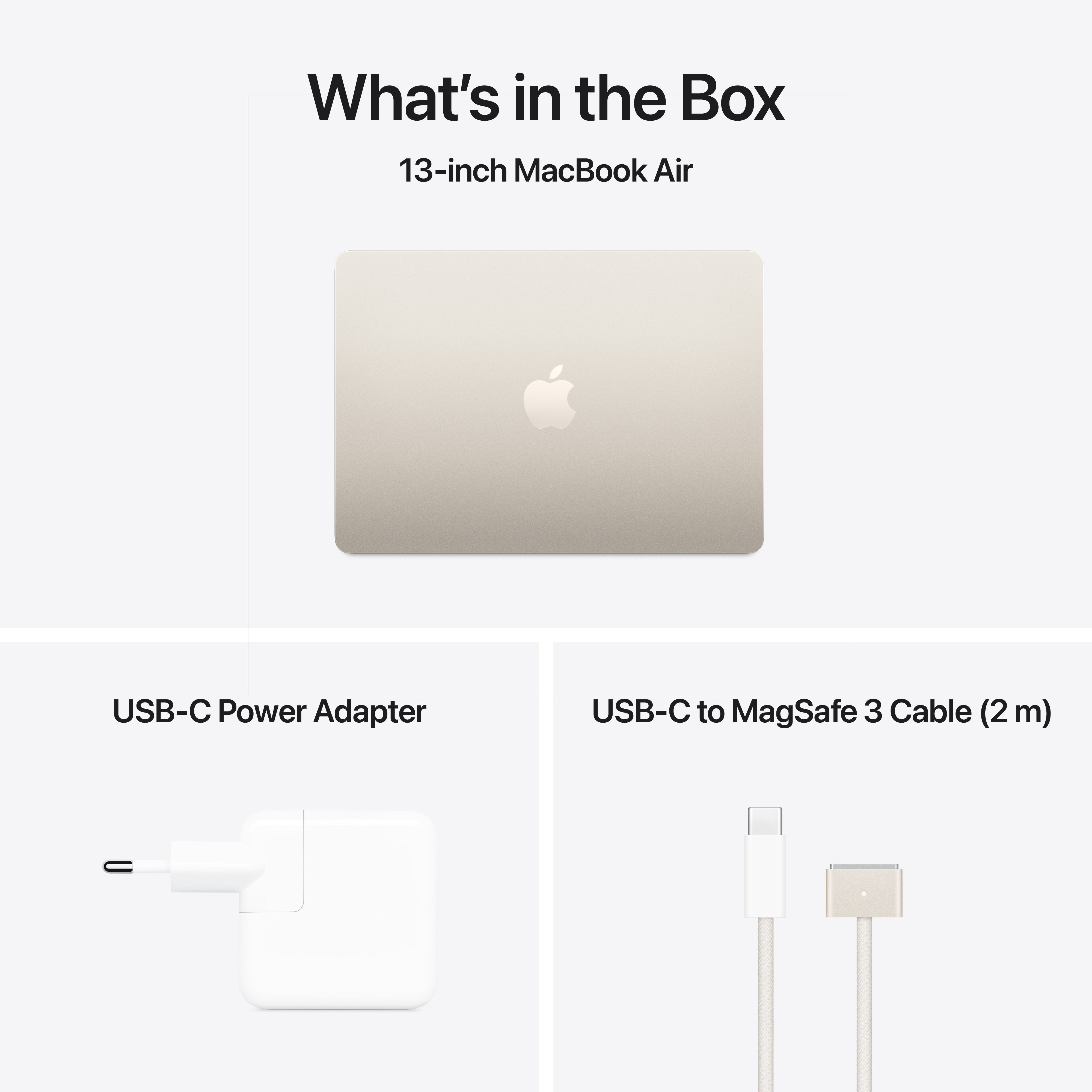 13-inch MacBook Air: Apple M4 chip with 10-Core CPU and 10-Core GPU, 16GB, 512GB SSD - Starlight