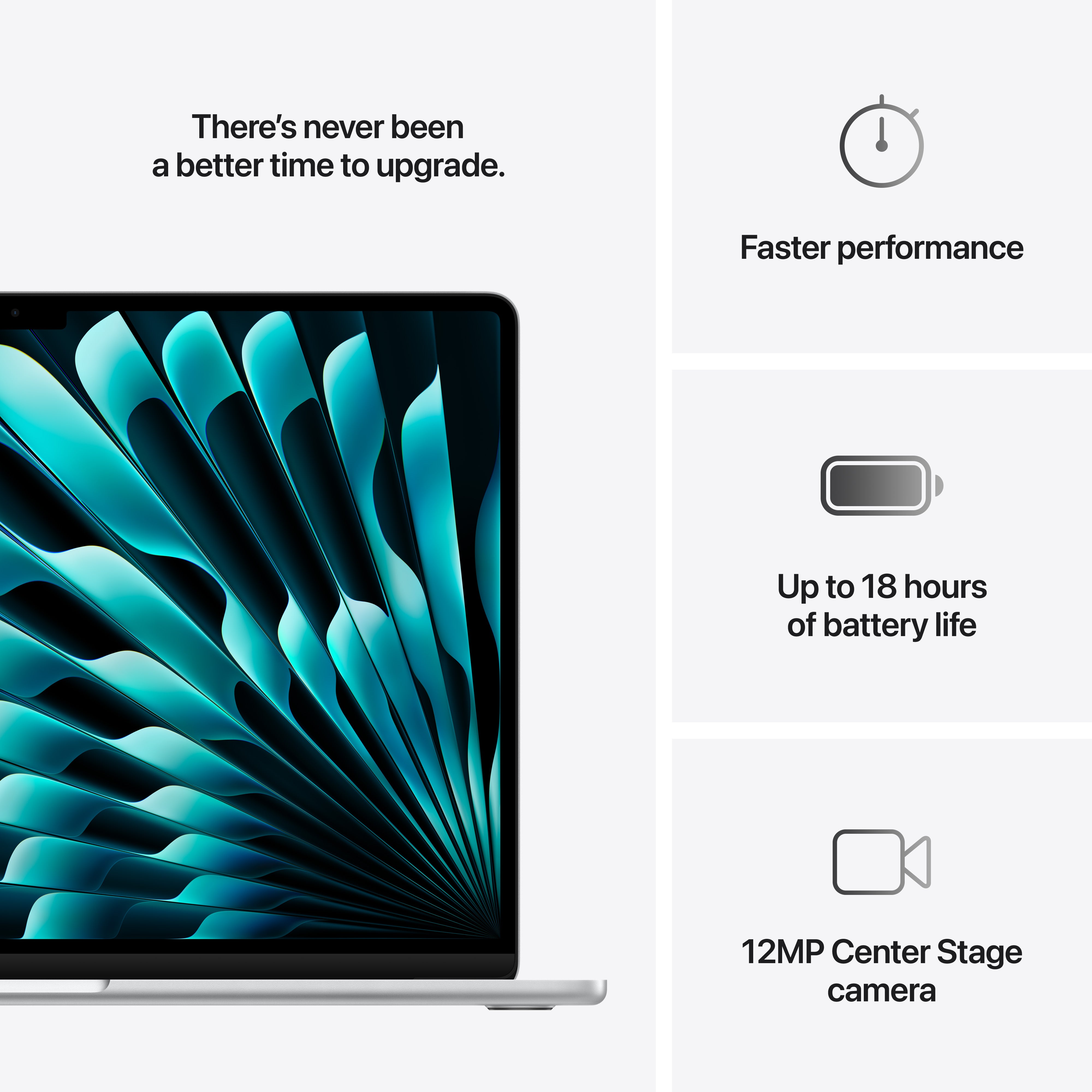 15-inch MacBook Air: Apple M4 chip with 10-Core CPU and 10-Core GPU, 16GB, 512GB SSD - Silver