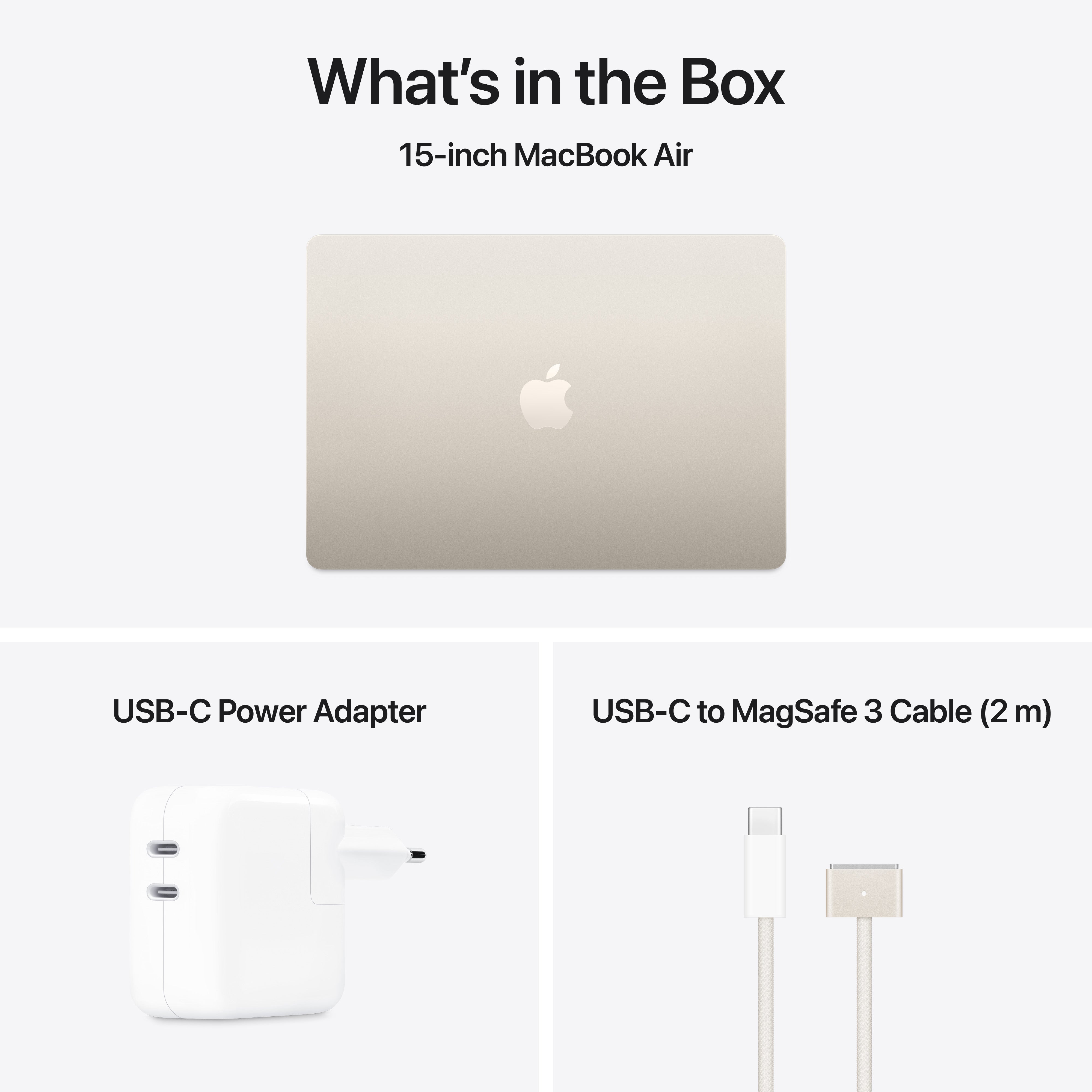 15-inch MacBook Air: Apple M4 chip with 10-Core CPU and 10-Core GPU, 16GB, 512GB SSD - Starlight