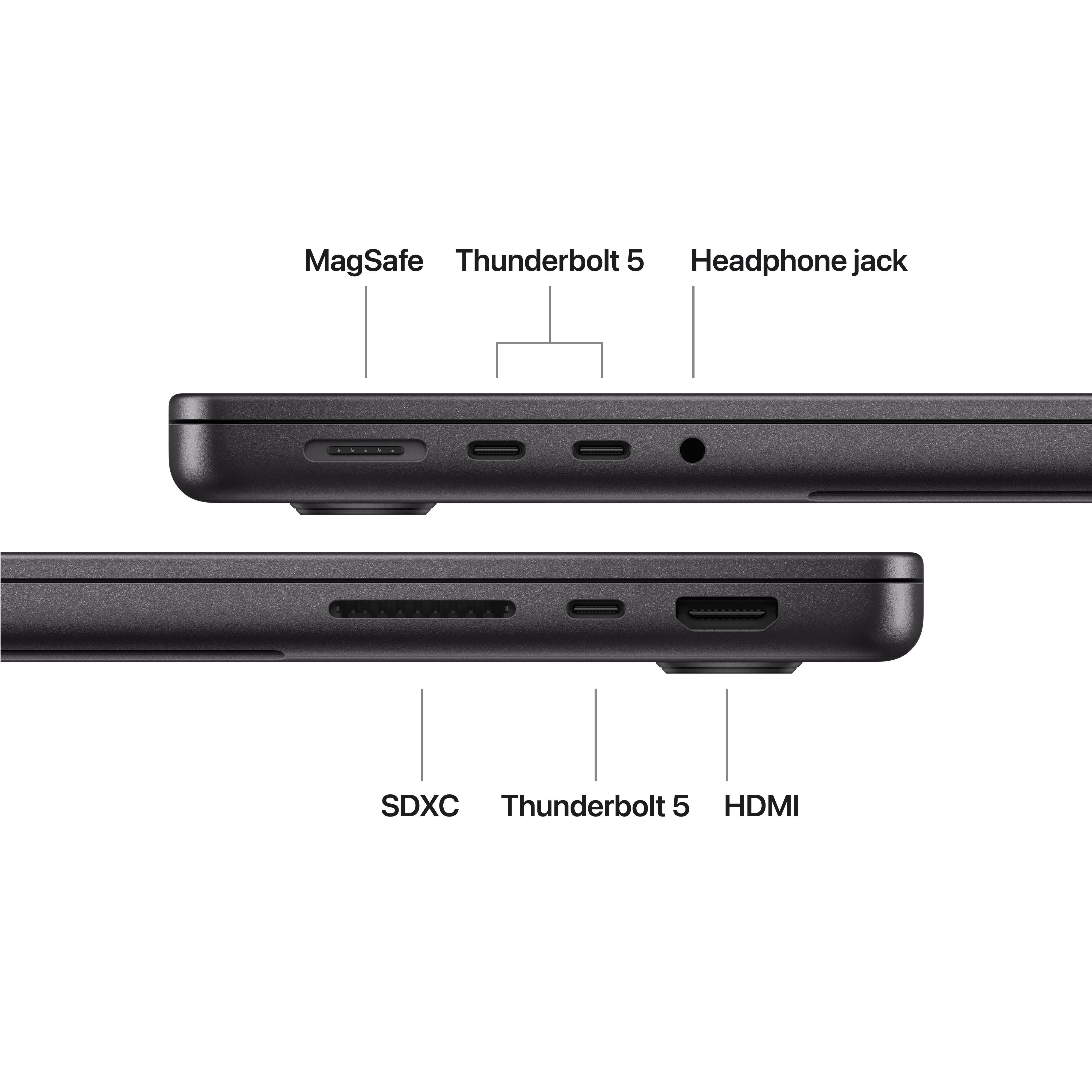 14-inch MacBook Pro: Apple M5 Pro chip with 15‑CORE CPU and 16‑CORE GPU, 24GB, 2TB SSD - Space Black