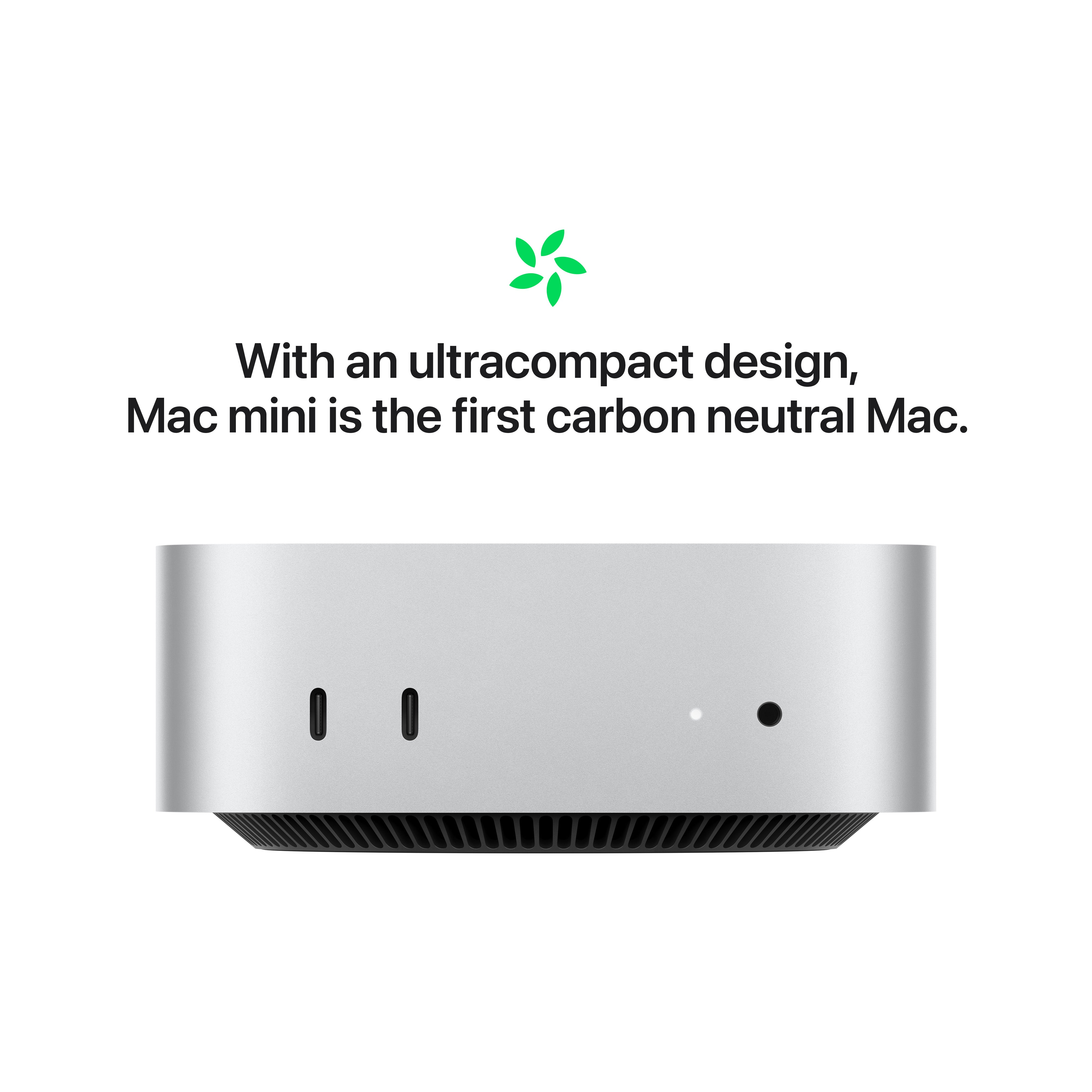 Mac mini: Apple M4 chip with 10‑core CPU and 10‑core GPU, 16GB, 256GB SSD