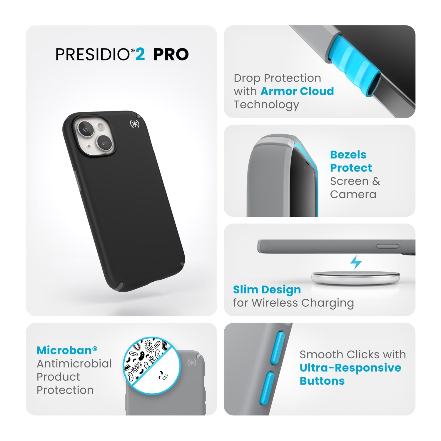 Speck iPhone 15 Cover Black