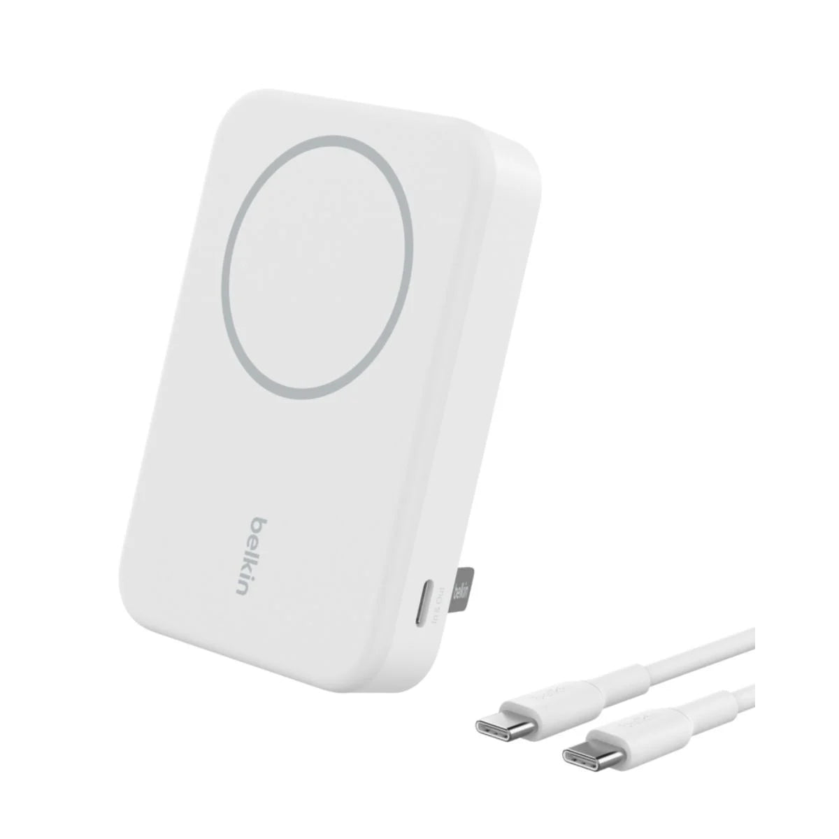 Belkin BoostCharge Qi2 Magnetic 15W Wireless Power Bank + Stand - White