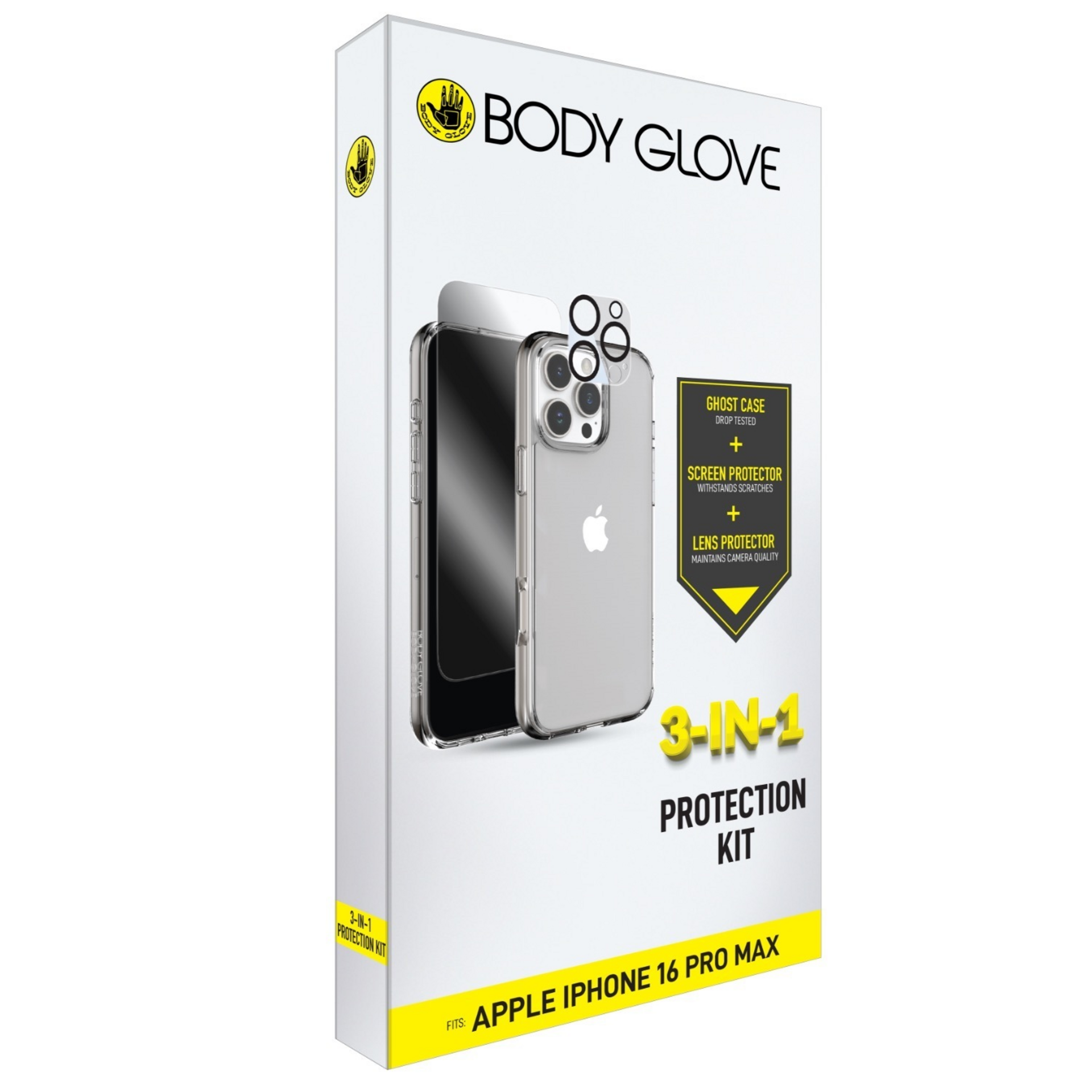 Body Glove 3-in-1 Protection Bundle for the iPhone 16 Pro Max.