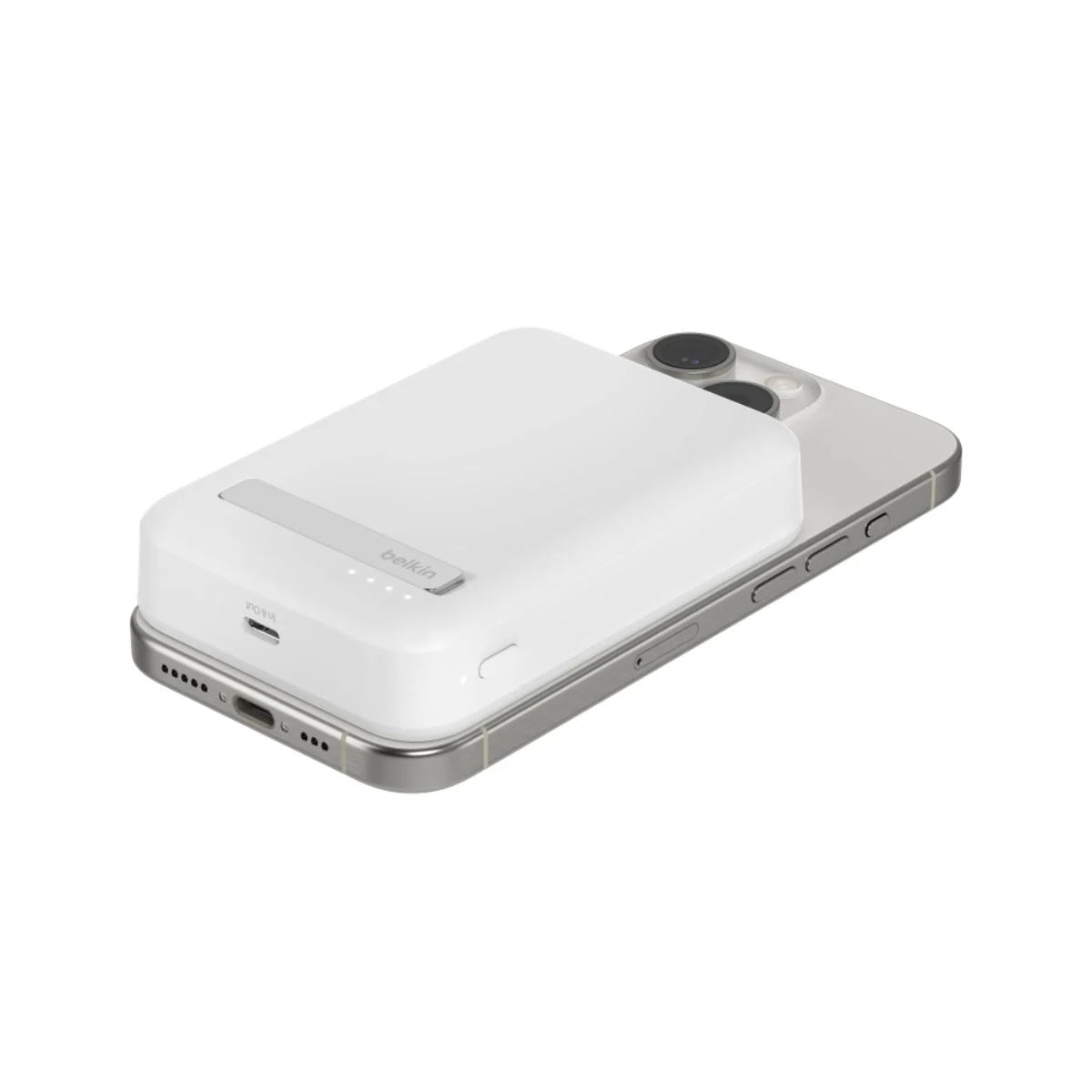 Belkin BoostCharge Qi2 Magnetic 15W Wireless Power Bank + Stand - White
