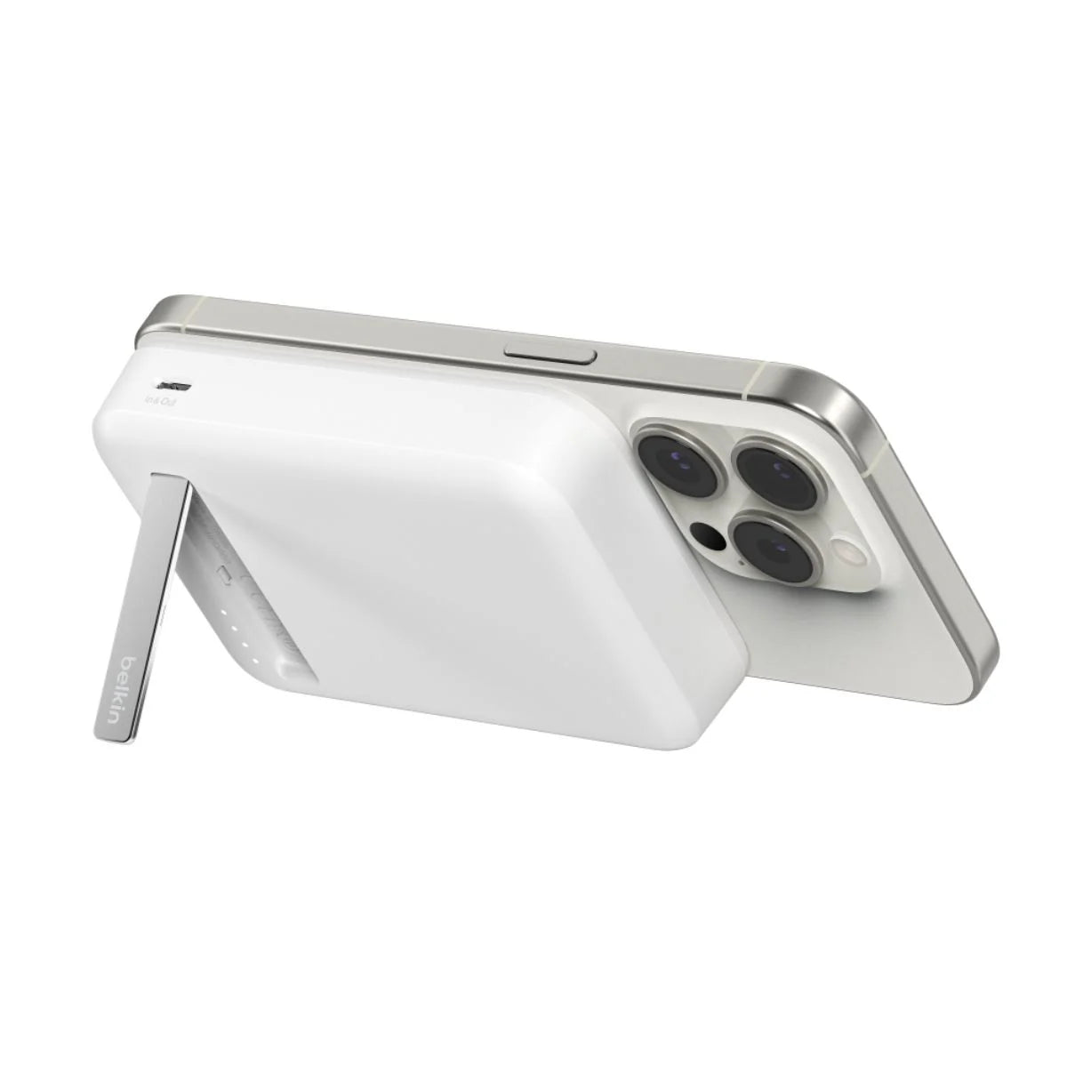 Belkin BoostCharge Qi2 Magnetic 15W Wireless Power Bank + Stand - White