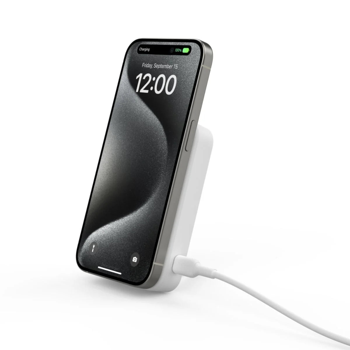 Belkin BoostCharge Qi2 Magnetic 15W Wireless Power Bank + Stand - White