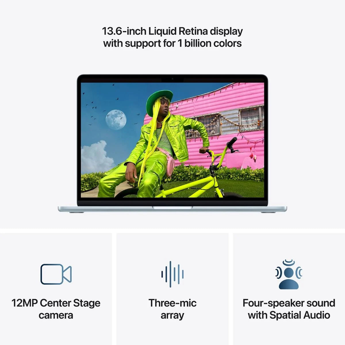 MacBook Air 13-inch | Apple M5 | 10‑core CPU 10‑core GPU | 16GB | 1TB SSD - Sky Blue