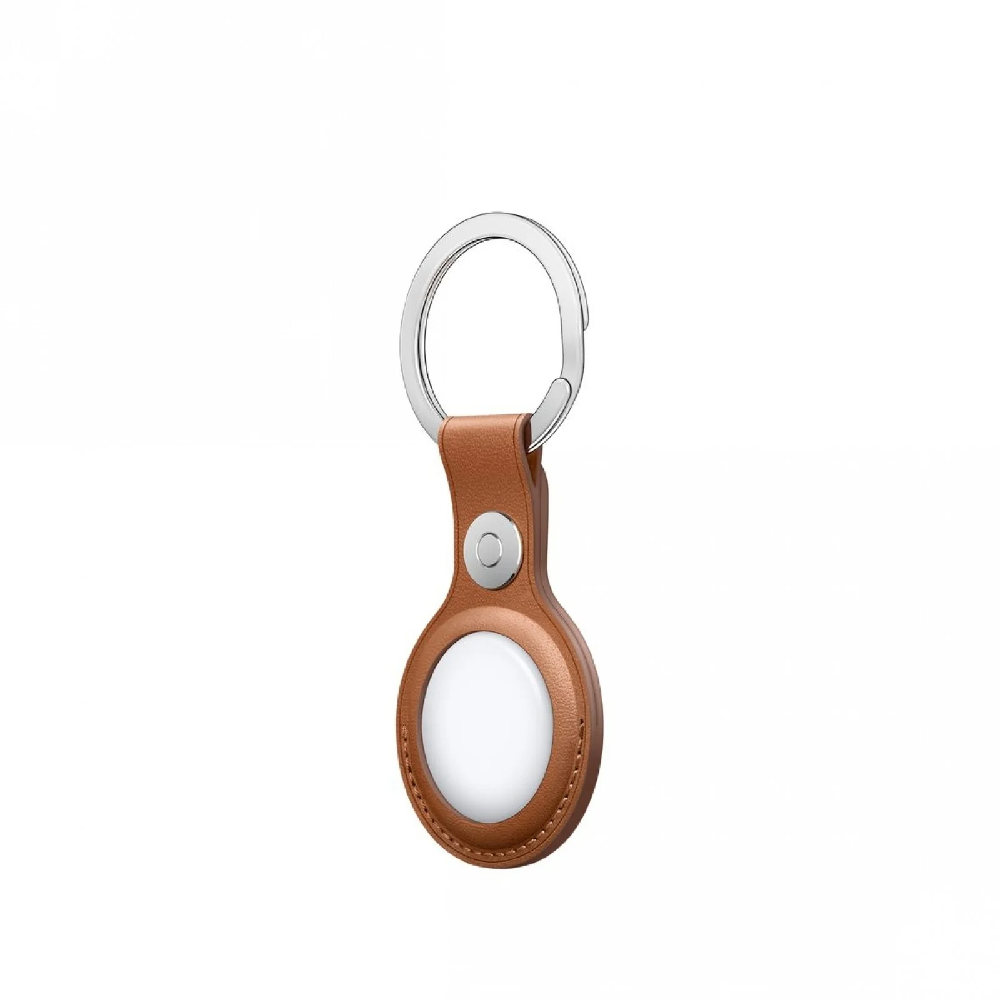 AirTag Leather Key Ring - Saddle Brown - iStore Zambia